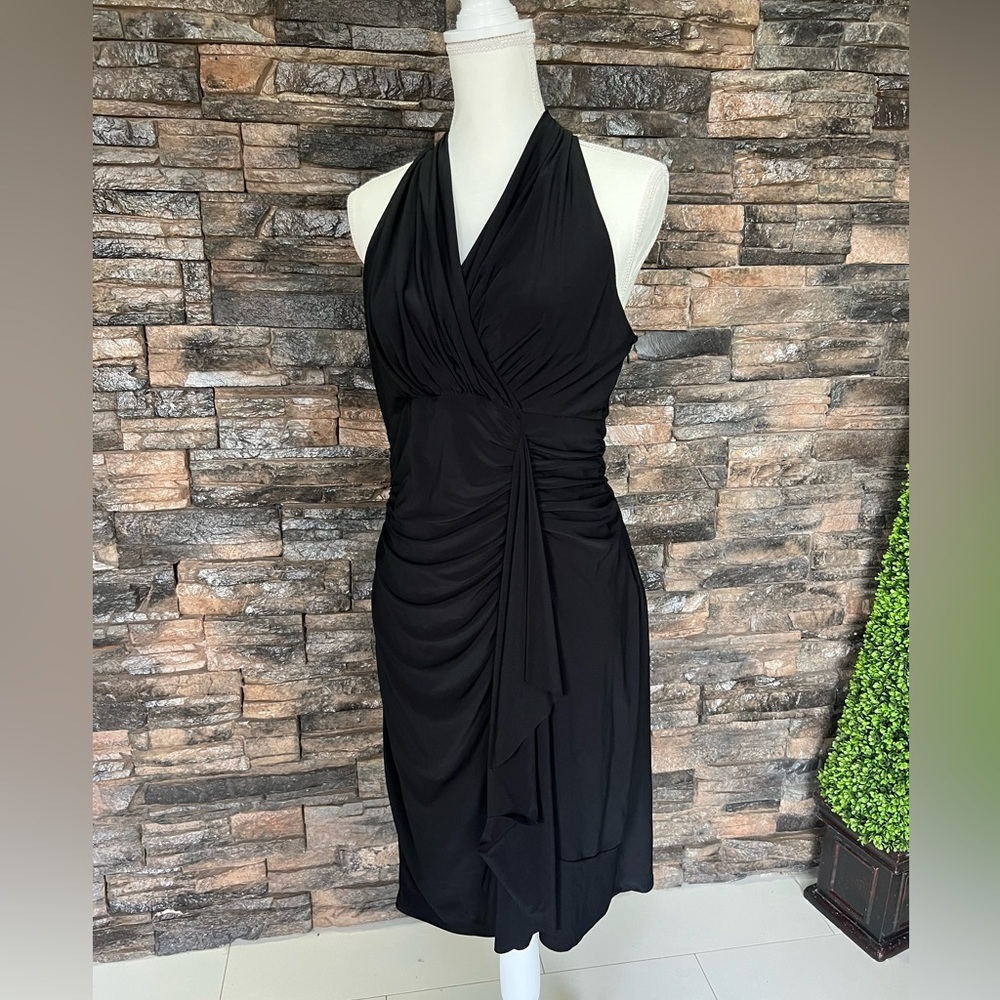 Elegant Black Halter Dress
